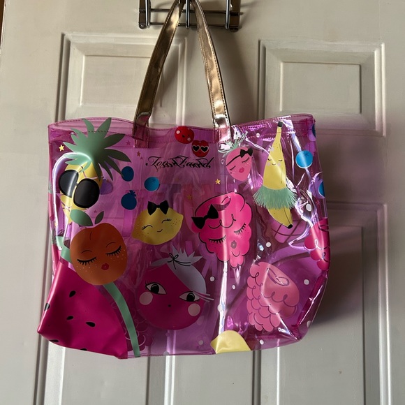 Too Faced Tutti Frutti TOTE Hand Bag Large MULTICOLOR Fruit Inspired - Picture 1 of 4